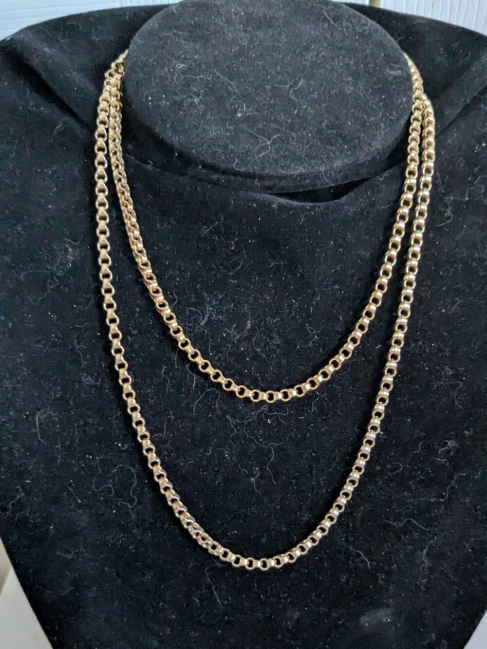 KROCK DESIGNS 14KT G.F. (gold filled) Long Chain 36.5"